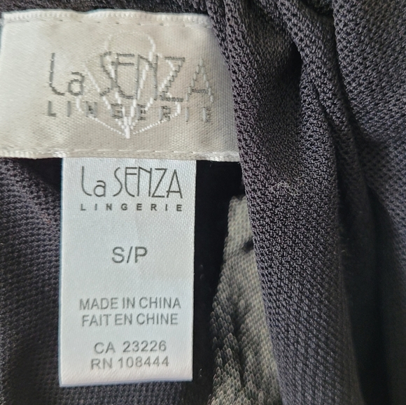 La Senza Black Sheer Mesh and Lace Trimmed Chemise  Size S - Picture 6 of 11